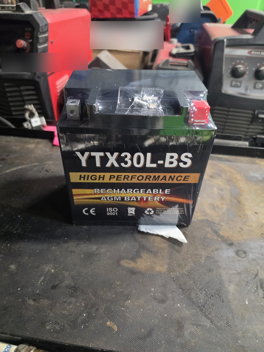 YTX30L-BS AGM battery, front view