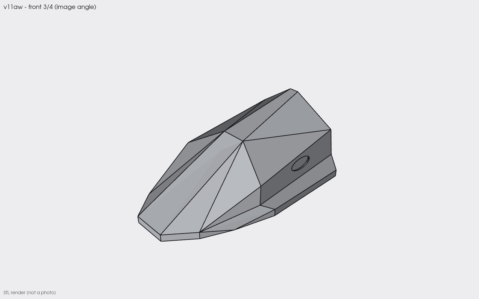 Shark-fin antenna cover render