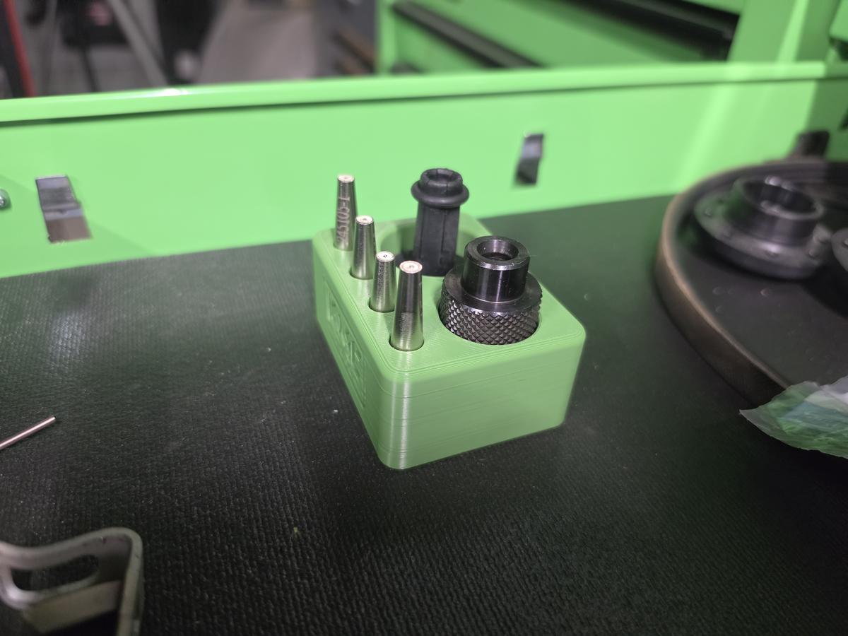Tool organizer block, alternate view